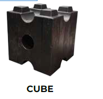 Bloc cavaletti imitation bois 40x40x40cm