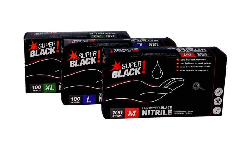 Disposable gloves Nitrile super black 7gr 100pcs